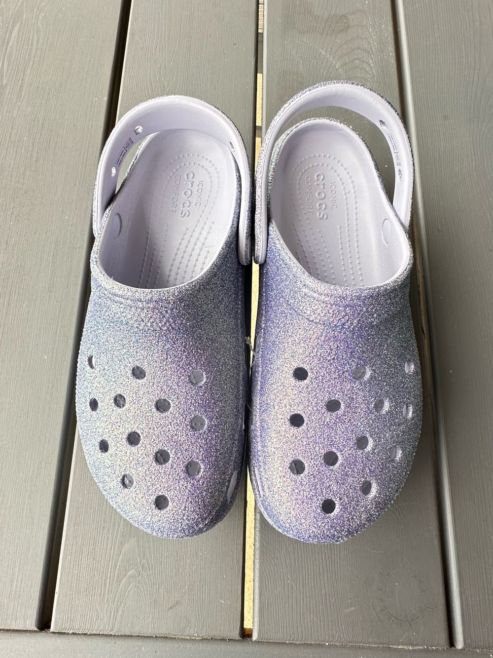 Crocs Classic Platform Glitter Clogs Size 10, New shoes